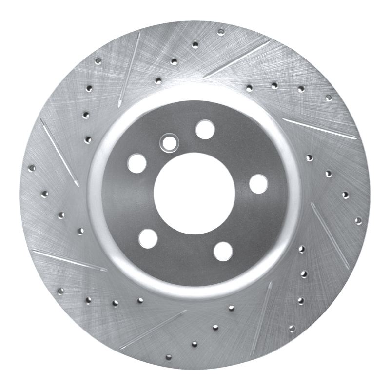 BMW 428I Brake Rotor (1) - Rear Left - R1 Concepts - Drilled & Slotted - Silver - `13-`21